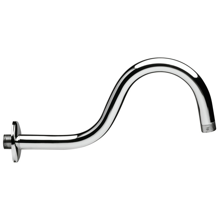 Remer 342SUS-CR Unique Plated Brass Shower Arm With Wall Flange